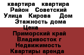 квартира 1 квартира › Район ­ Советский › Улица ­ Кирова  › Дом ­ 15 › Этажность дома ­ 12 › Цена ­ 15 000 - Приморский край, Владивосток г. Недвижимость » Квартиры аренда   